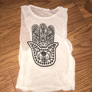 See through Hamsa top